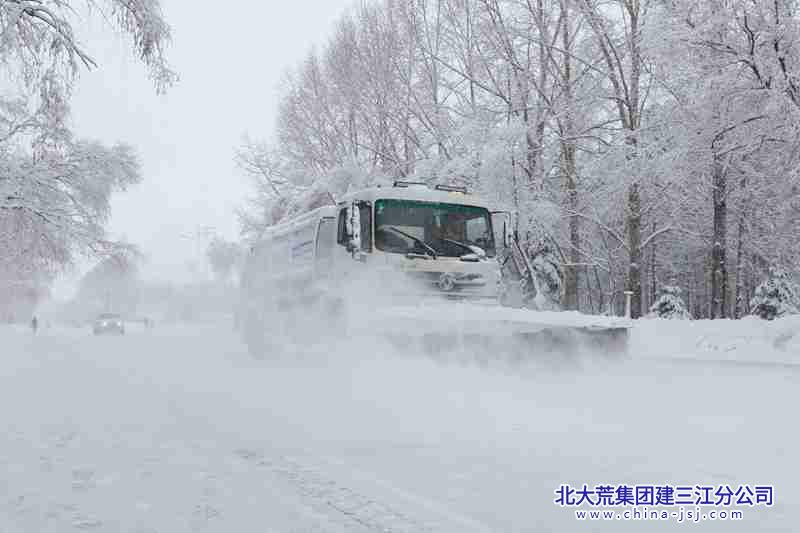 洪河农场物业公司及时清理主干道积雪.JPG