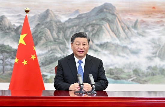 2021年11月4日，习近平以视频方式出席第四届中国国际进口博览会开幕式并发表题为《让开放的春风温暖世界》的主旨演讲。